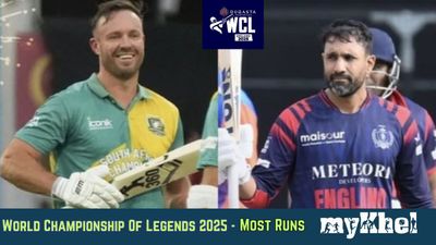 Most Runs in WCL 2025: AB de Villiers 1st, Ravi Bopara 2nd - Top 10 Run Scorers in World Championship Of Legends After IND Beat WI