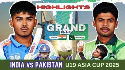 IND vs PAK U19 Asia Cup Final Highlights: India 156 26.2 Pakistan 347/8 | PAK Clinch Title