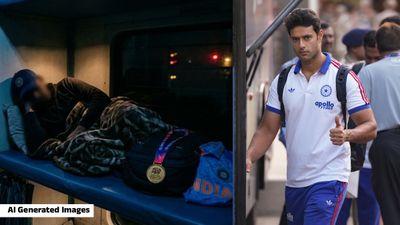 ಟಿ20 ವಿಶ್ವಕಪ್‌ ಗೆದ್ದ ತಂಡದ ಆಲ್‌ರೌಂಡರ್‌ ಶಿವಂ ದುಬೆ ರೈಲಿನಲ್ಲಿ ಪ್ರಯಾಣ