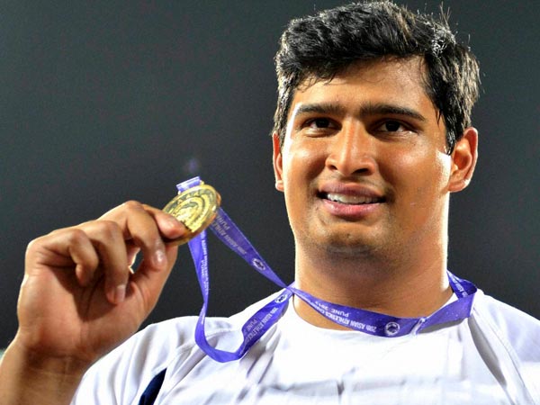 India's Vikas Gowda wins gold medal for India