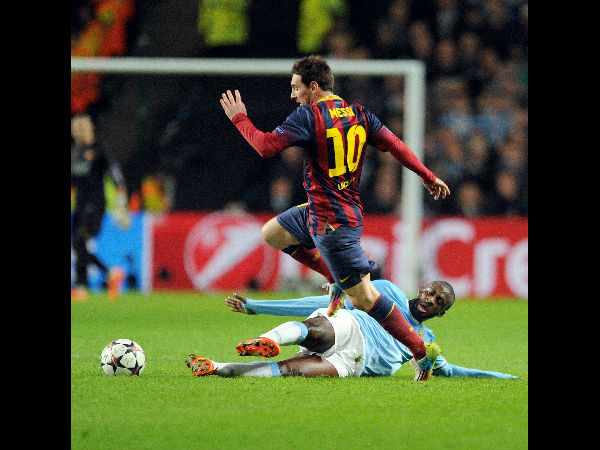 Yaya Toure (down, on the ground)
