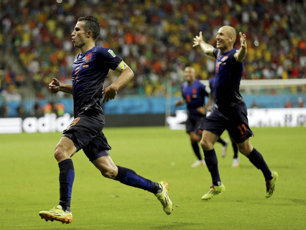 Robin van Persie celebrates