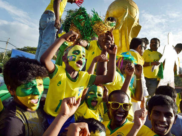 Brazil fans in Bangalore