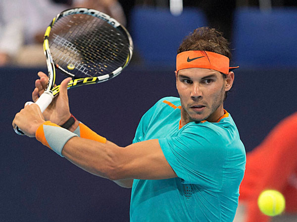 Rafel Nadal in action 