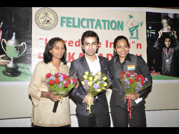 Pankaj with Umadevi and Vidya