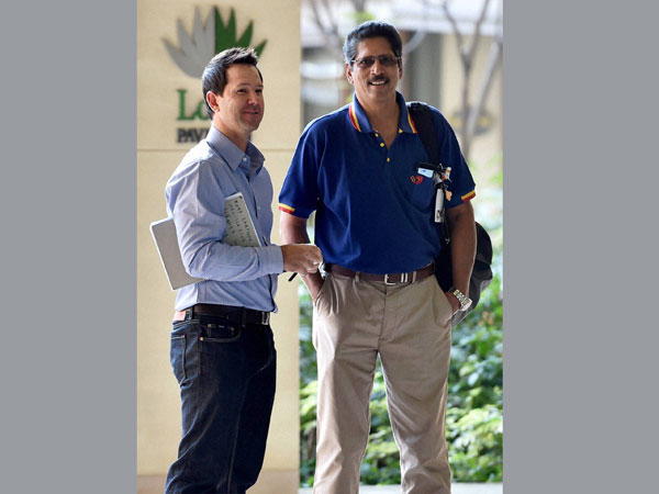 Ricky Ponting (left) at players auction