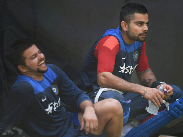Suresh Raina and Virat Kohli in a jovial mood Suresh Raina and Virat Kohli in a jovial mood