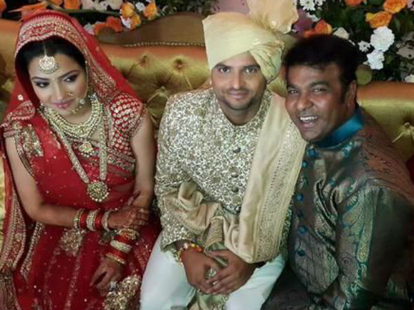 Raina and Priyanka with a guest