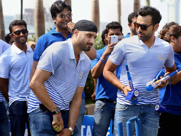 Mumbai Indians players at a promotional event in Mumbai