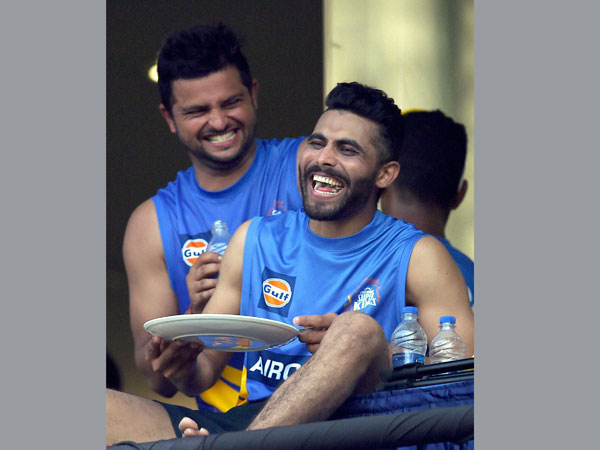 Chennai Super Kings players Suresh Raina and Ravindra Jadeja