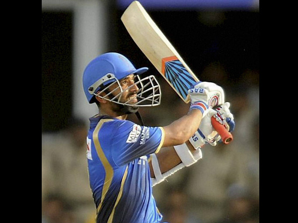 Ajinkya Rahane plays a shot