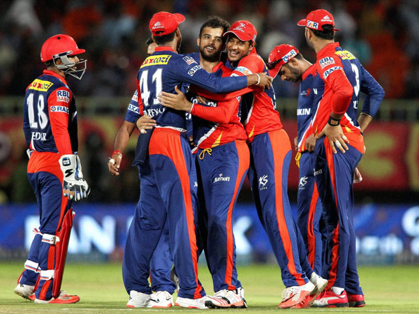 Delhi Daredevils in celebratory mode