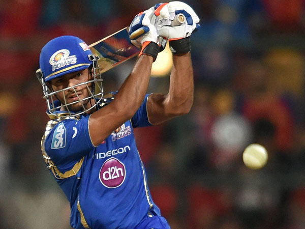 Mumbai Indians Unmukt Chand plays a shot