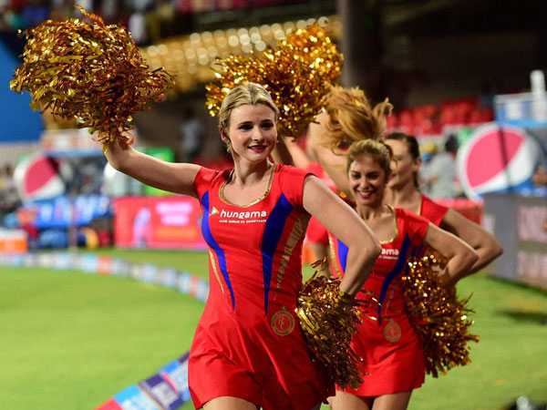 Cheer leaders during the IPL 8 match