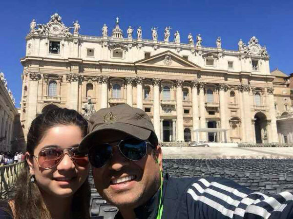 Sachin with his daughter