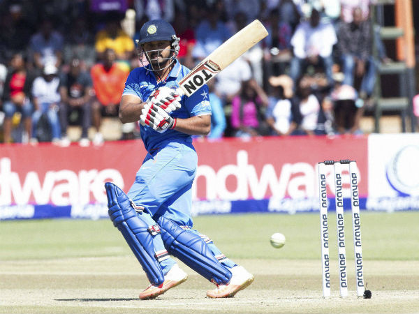 Kedar Jadhav plays a shot
