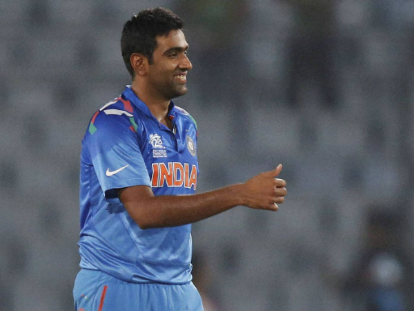 Ashwin celebrates a wicket in a ODI