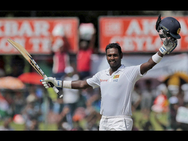 Mathews is ecstatic after completing his century