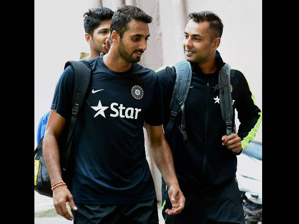 Aravind with Stuart Binny at M Chinnaswamy Stadium Aravind with Stuart Binny at M Chinnaswamy Stadium