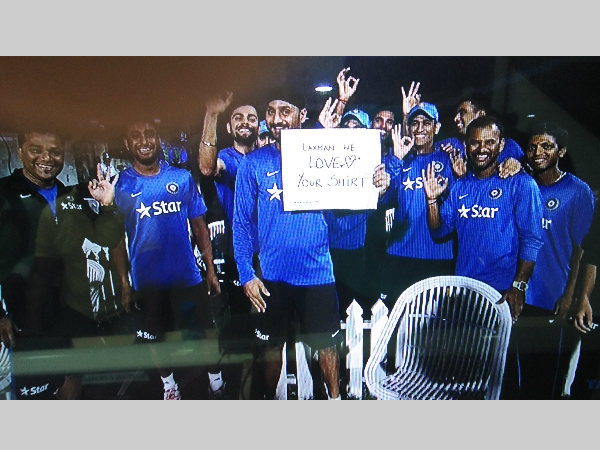 Indian players 'love' VVS Laxman's shirt