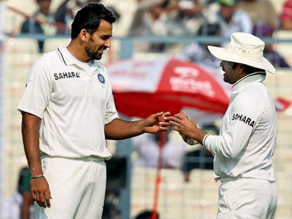 Zaheer with Sachin Tendulkar (right)