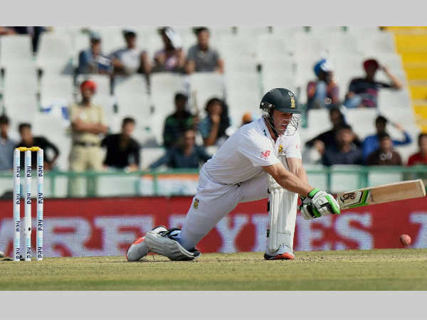 De Villiers plays a reverse sweep De Villiers plays a reverse sweep