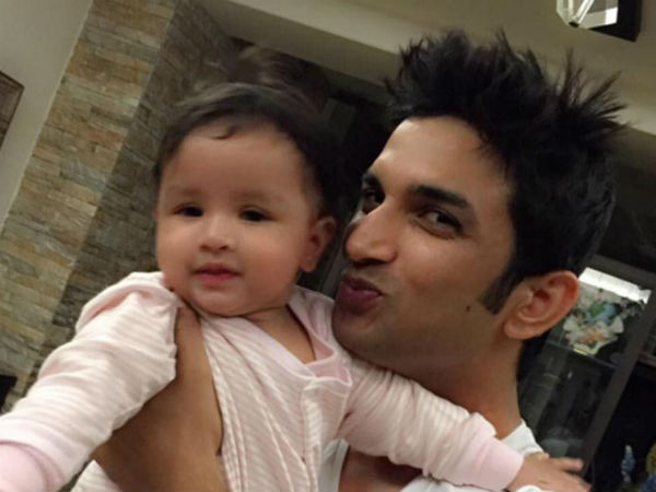 Baby Ziva with 'reel-life Dhoni' Sushant Singh Rajput