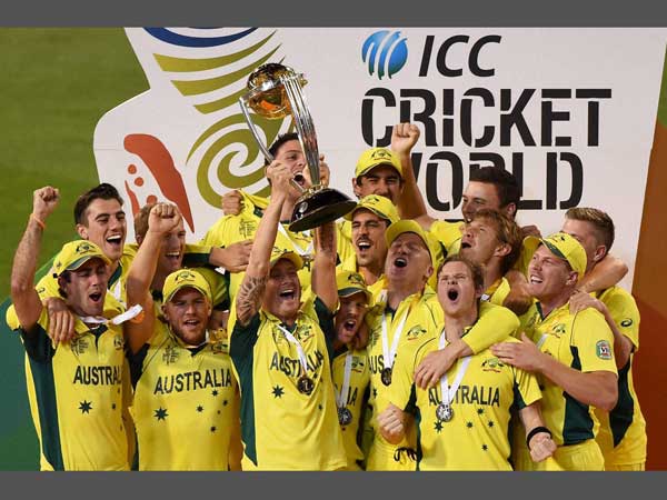 File photo: Australians celebrate their World Cup 2015 win