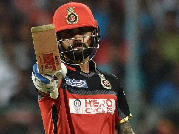 Virat Kohli celebrates his half century in the final