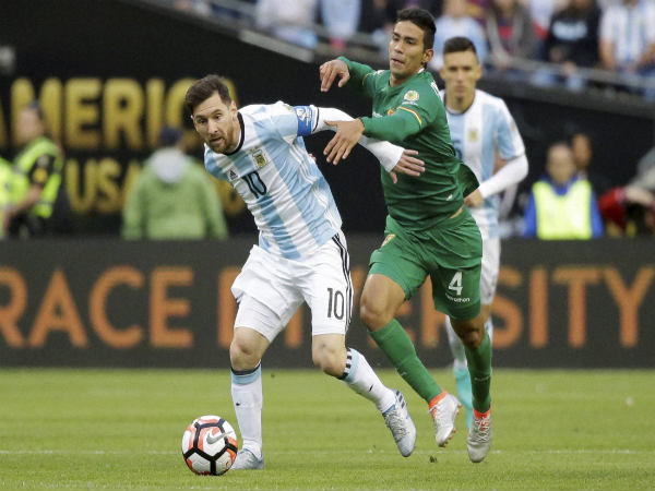 Lionel Messi in action for Argentina Lionel Messi in action for Argentina