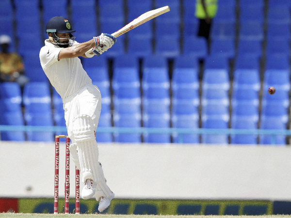 Kohli plays a shot on way to double century