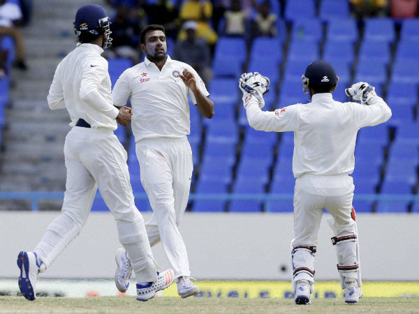 Ashwin celebrates wicket