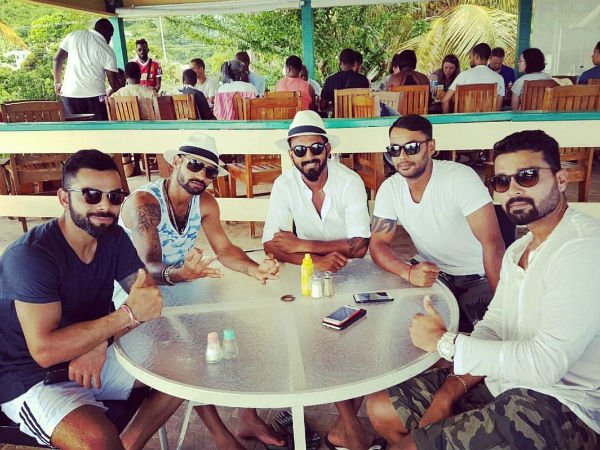Indian cricketers enjoying free time