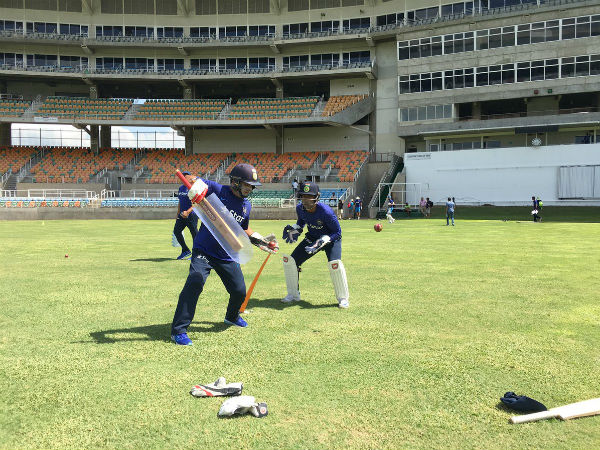 Wriddhiman Saha working hard