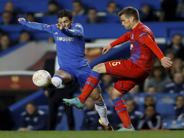 Eden Hazard (left) in action for Chelsea Eden Hazard (left) in action for Chelsea