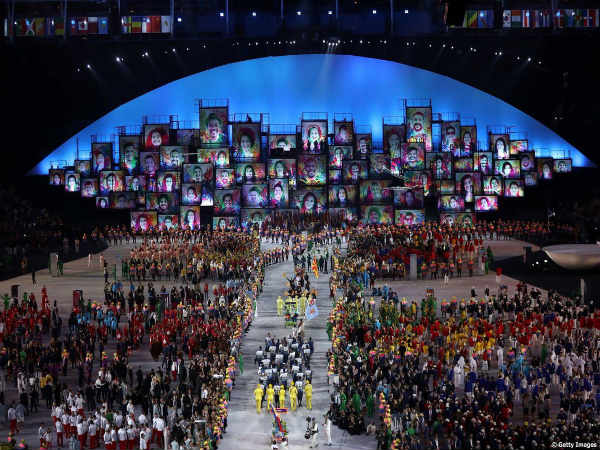 A view at the opening ceremony