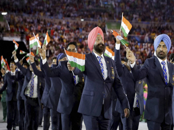 Indian contingent at Rio Olympics opening ceremony