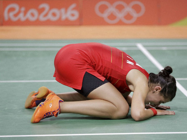 World No.1 Carolina Marin exults after bagging Gold World No.1 Carolina Marin exults after bagging Gold
