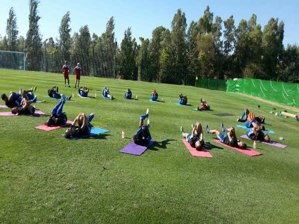 FC Pune City players training at Spain