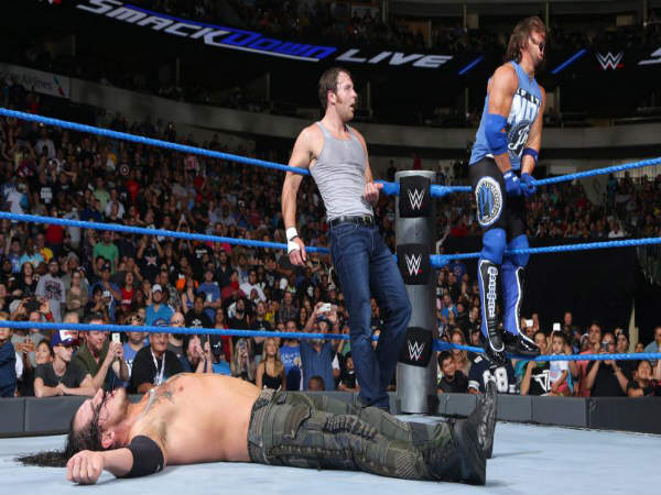Ambrose vs. Corbin took place in the main event of Smackdown (image courtesy wwe.com) Ambrose vs. Corbin took place in the main event of Smackdown (image courtesy wwe.com)
