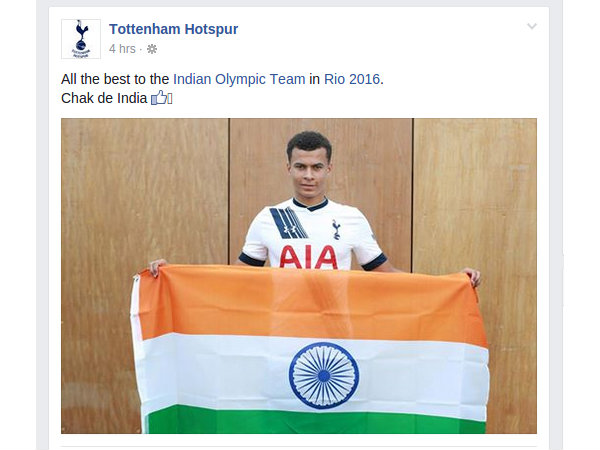 Tottenham Hotspur's Facebook post 