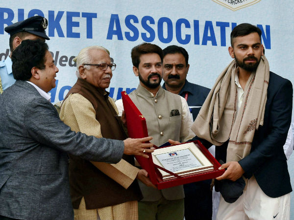 Kohli honoured by UP Governor