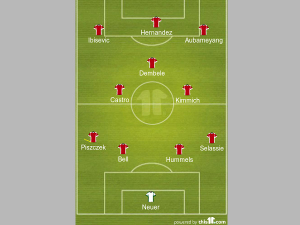 Bundesliga team of the week formation