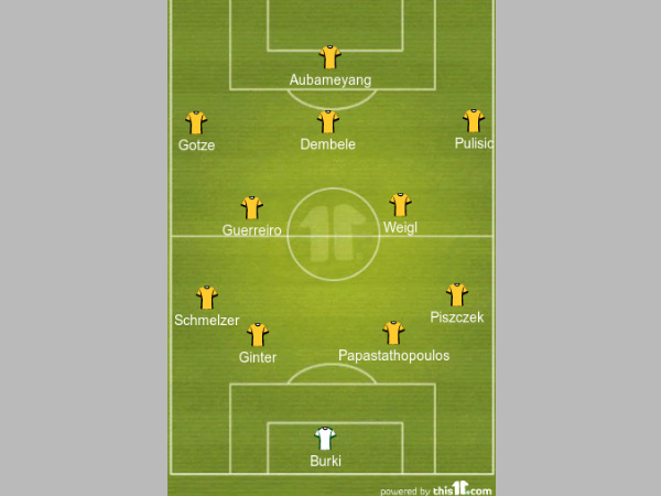 Dortmund predicted lineup formation