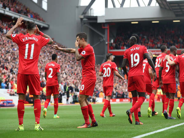 Liverpool players celebrate (Image courtesy: Liverpool Twitter handle) Liverpool players celebrate (Image courtesy: Liverpool Twitter handle)