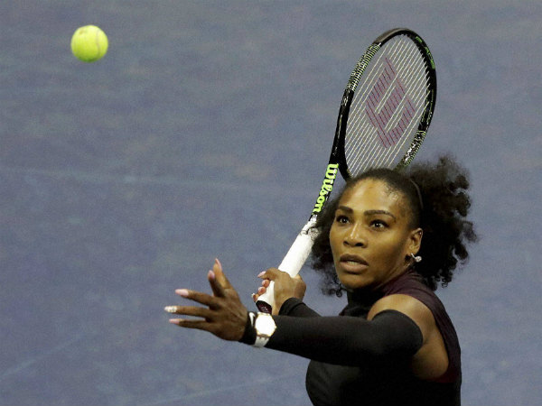 Serena Williams in action at US Open Serena Williams in action at US Open