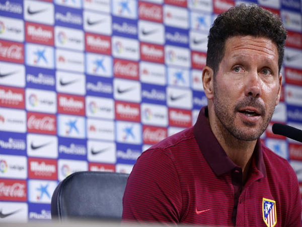 Diego Simeone at Atletico Madrid's press conference (Image courtesy: Atletico Madrid Twitter handle) Diego Simeone at Atletico Madrid's press conference (Image courtesy: Atletico Madrid Twitter handle)