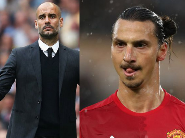 Pep Guardiola (left), Zlatan Ibrahimovic (Image courtesy: Twitter) Pep Guardiola (left), Zlatan Ibrahimovic (Image courtesy: Twitter)