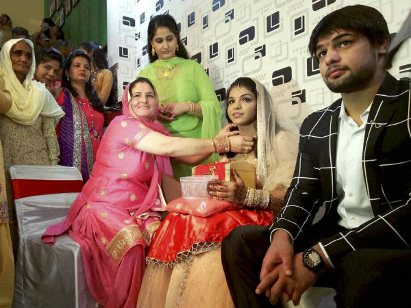 Sakshi Malik got engaged to wrestler Satyawart Kadian at her residence in Rohtak on Sunday.