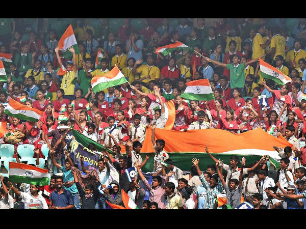 Fans support Indian team at Vizag